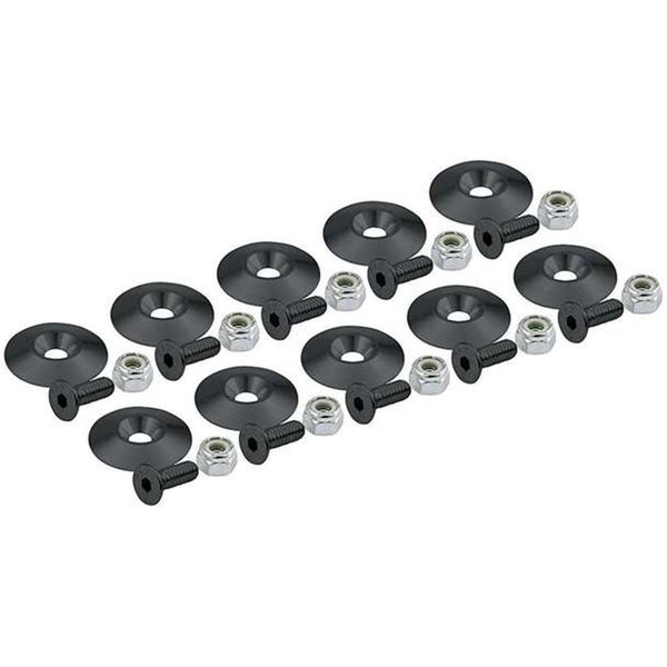 Allstar 0.25 in. Countersunk Bolts with 1.25 in. Washer - Black, 10PK ALL18635